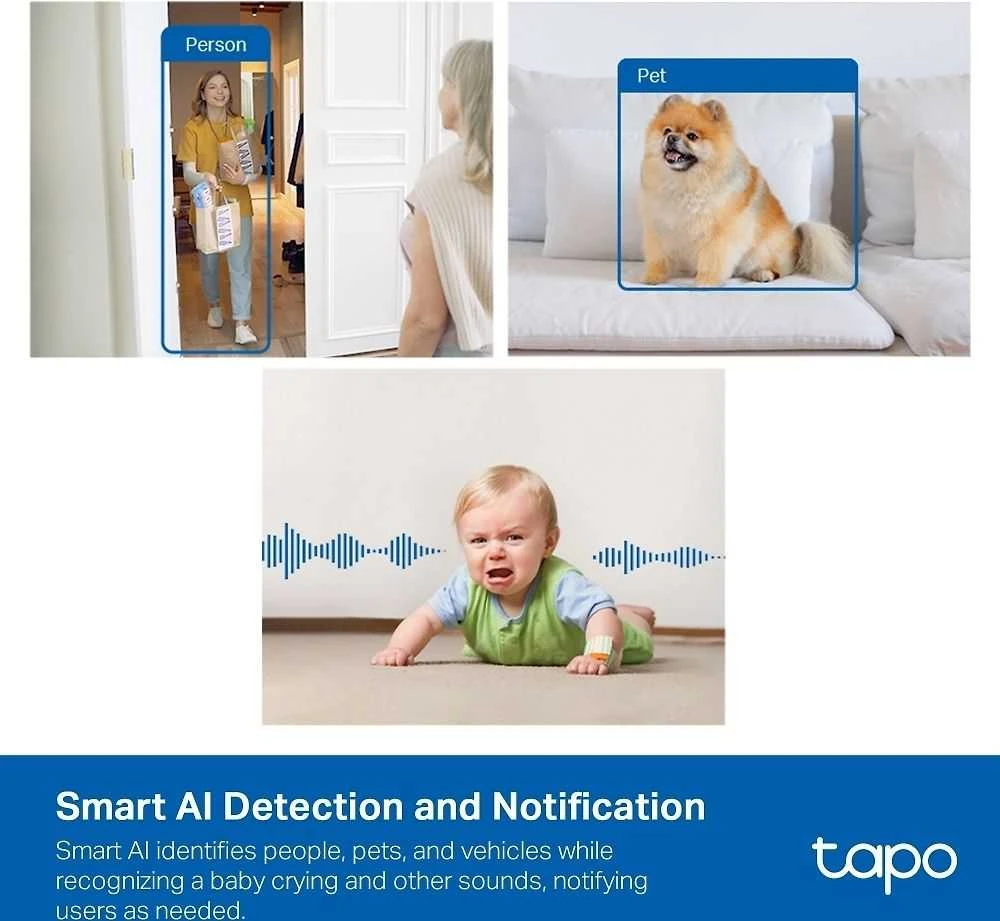 Tinklo Kamera - TP-LINK Tapo C125 4MP 140° FOV Naktinis Matymas 9.14m
