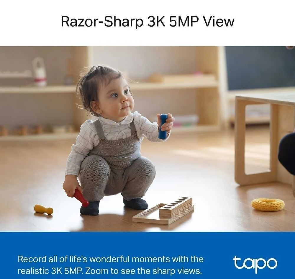 TP-LINK | Pakreipiama/sukama dirbtinio intelekto namų apsaugos „Wi-Fi“ kamera | Tapo C230 | Ant stalo/lubų tvirtinama | 5 MP | 4 mm/F2.0 | H.264 | „Micro SD“, maks. 512 GB