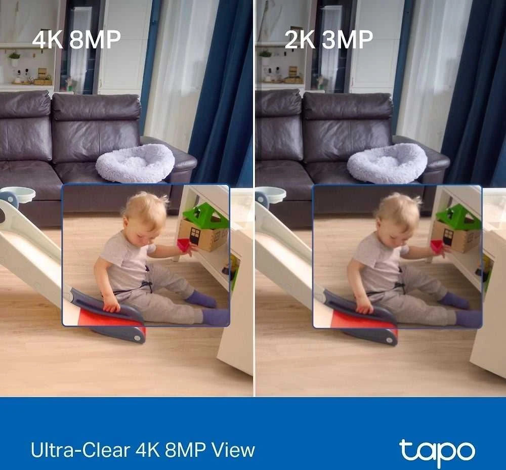 TP-LINK | Pakreipiama/sukama dirbtinio intelekto namų apsaugos „Wi-Fi“ kamera | Tapo C260 | Kupolinė | 8 MP | 4.3 mm / F1.6 | H.264 | „Micro SD“, maks. 512 GB