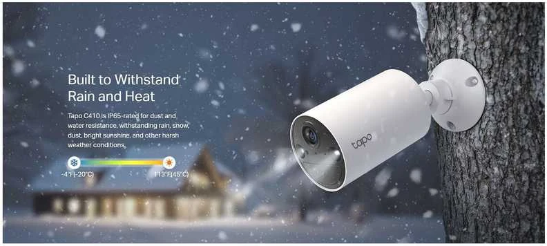Išmanioji bevielė vidaus/lauko saugumo kamera TP-LINK Tapo C410