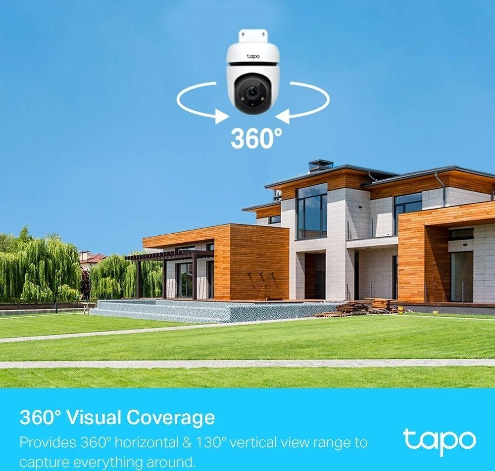 TP-LINK | Pakreipiama/sukama dirbtinio intelekto namų apsaugos „Wi-Fi“ kamera | Tapo C500 | Kupolinė | 2 MP | H.264 | „Micro SD“ kortelė, iki 512 GB