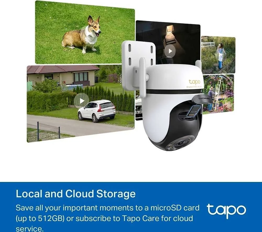TP-LINK | Lauko apsaugos Wi-Fi kamera su pasukimu/pakreipimu | Tapo C530WS | Kupolinė | 5 MP | 3.2 mm / F1.6 | IP66 | H.264 | Micro SD, maks. 512 GB