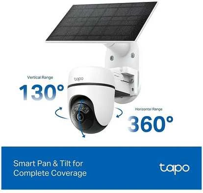 TP-Link Tapo C610 KIT saulės energija varomas panoraminio/pakreipimo apsaugos kamerų rinkinys | TP-LINK