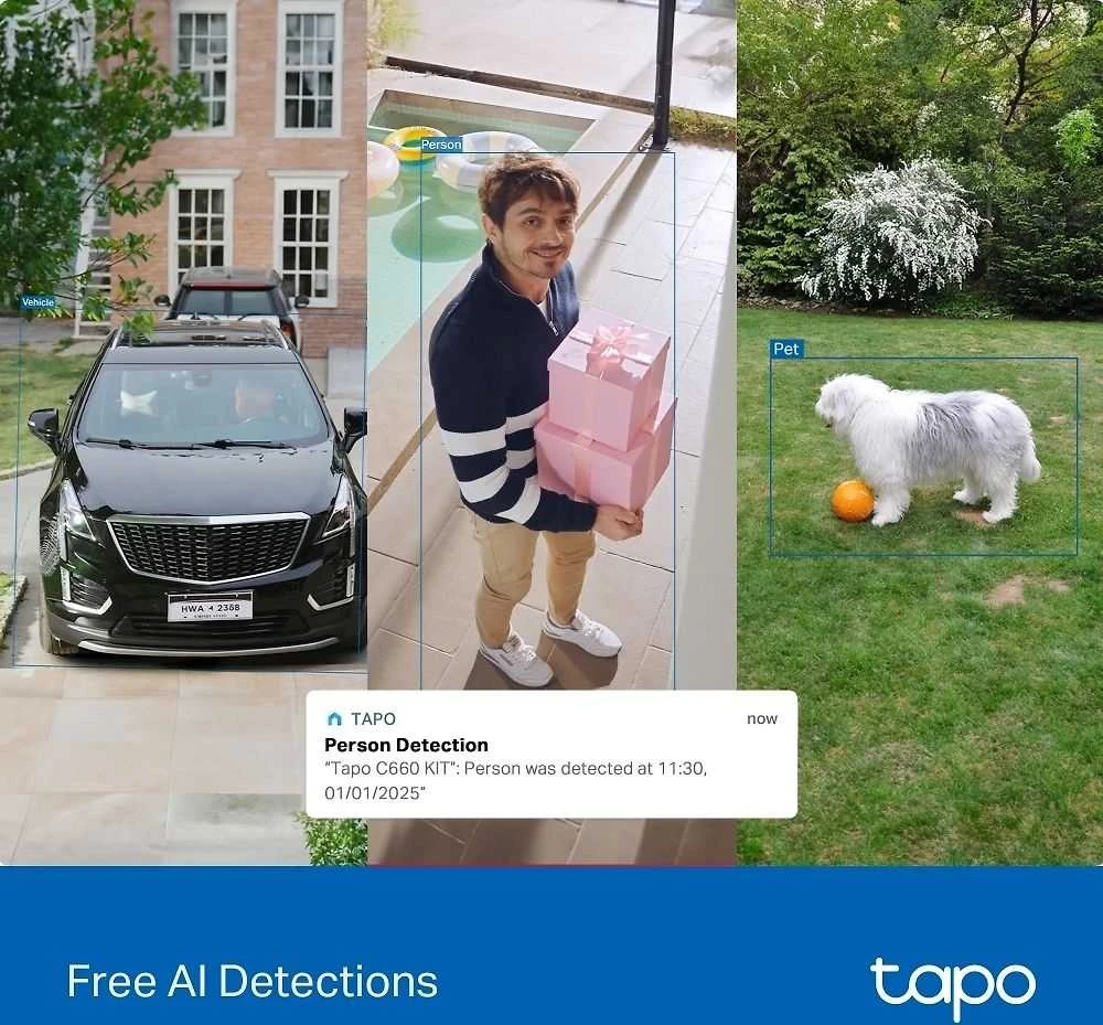 TP-Link Tapo C660 KIT - saulės energija varoma lauko IP stebėjimo kamera