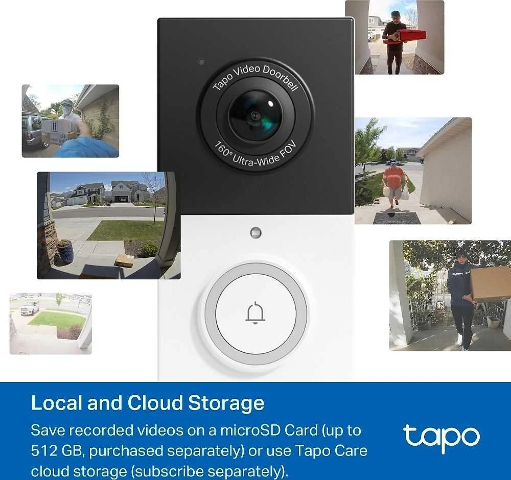 TP-LINK | Video Doorbell Camera | Tapo D210 | 3 MP | 1.18mm/F1.8 | IP65 | H.264 | Micro SD, Max. 512