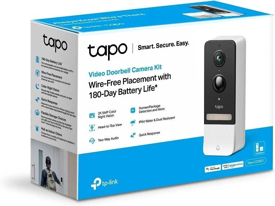 Ezviz TP-LINK | Tapo Smart Baterija Video Doorbell | Tapo D230S1