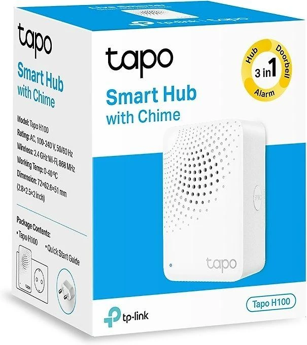 TP-LINK | Tapo išmanusis daiktų interneto mazgas su varpeliu | Tapo H100 | 868/922MHz