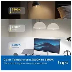 TP-Link Tapo L430C išmanioji WiFi reguliuojamo ryškumo LED lemputė (spalvota, 2500K-6500K, 470lm, 2.4GHz, E14)