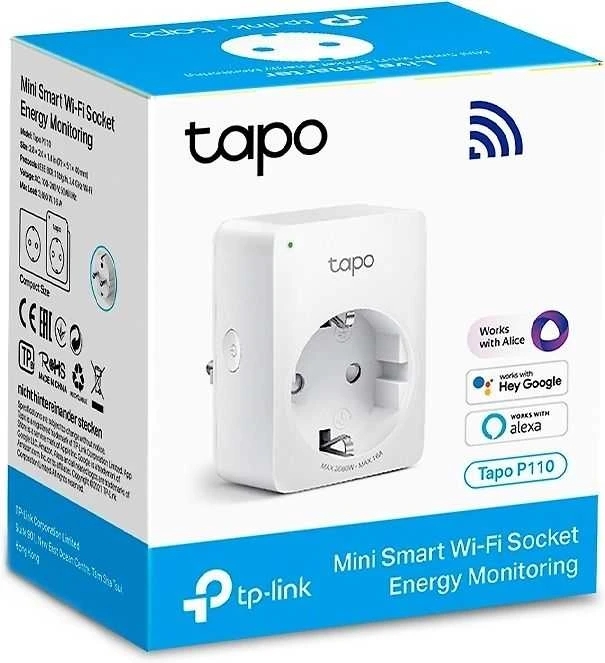 TP-LINK | Mini Smart Wi-Fi Socket | Tapo P110 | Baltas