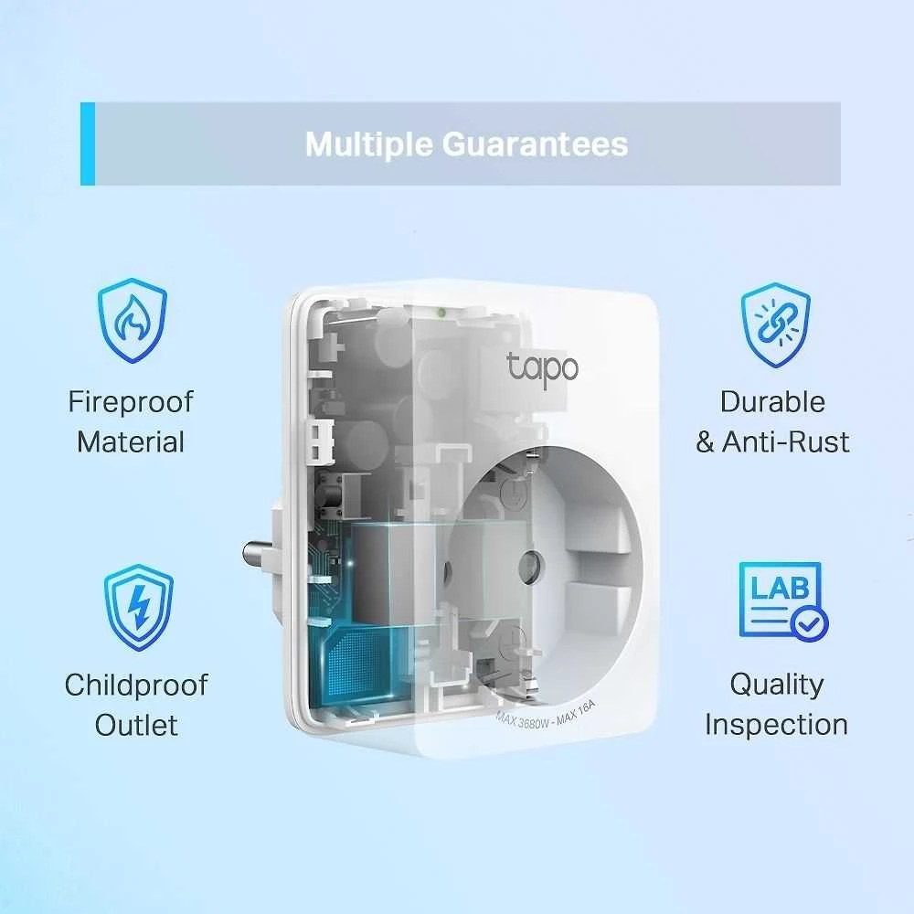 TP-LINK | Mini Smart Wi-Fi Socket | Tapo P110 | Baltas