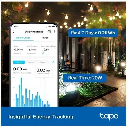 TP-Link Tapo P410M, Lauko, Juoda, Namams, IP54, Būsena, Belaidis