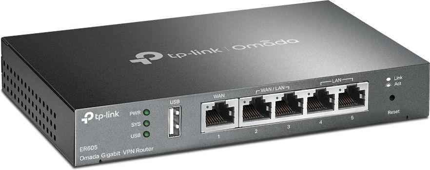 Šakotuvas TP-LINK | „SafeStream Multi-WAN VPN“ maršrutizatorius | TL-ER605 | 802.1q | 10/100/1000 Mbit/s | Ethernet LAN (RJ-45) jungtys 1 fiksuotas gigabito LAN prievadas | Tinklo ryšio palaikymas: Ne | MU-MiMO: Ne | Nėra mobiliojo plačiajuosčio ryšio