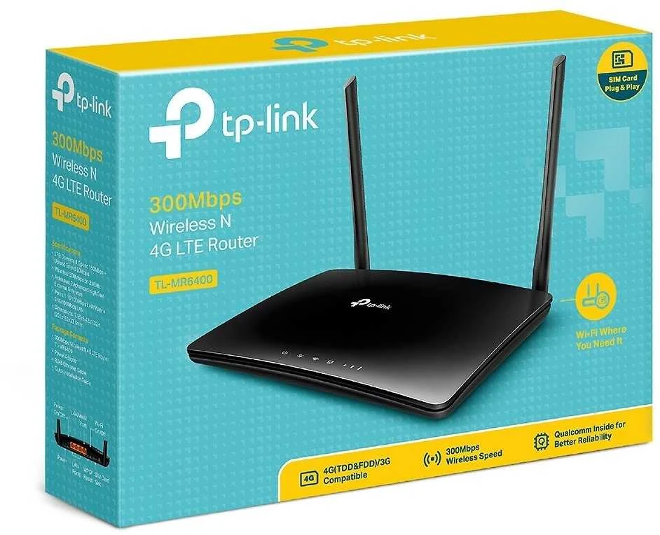 TP-LINK TL-MR6400 LTE modemas ir WiFi prieigos taškas