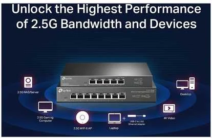 Šakotuvas TP-Link TL-SG105-M2 2.5 Gigabit 5-porttinen kytkin