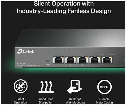 Šakotuvas TP-LINK TL-SX105 -5-porttinen Multi-Gigabit -kytkin