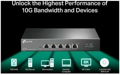 Šakotuvas TP-LINK TL-SX105 -5-porttinen Multi-Gigabit -kytkin