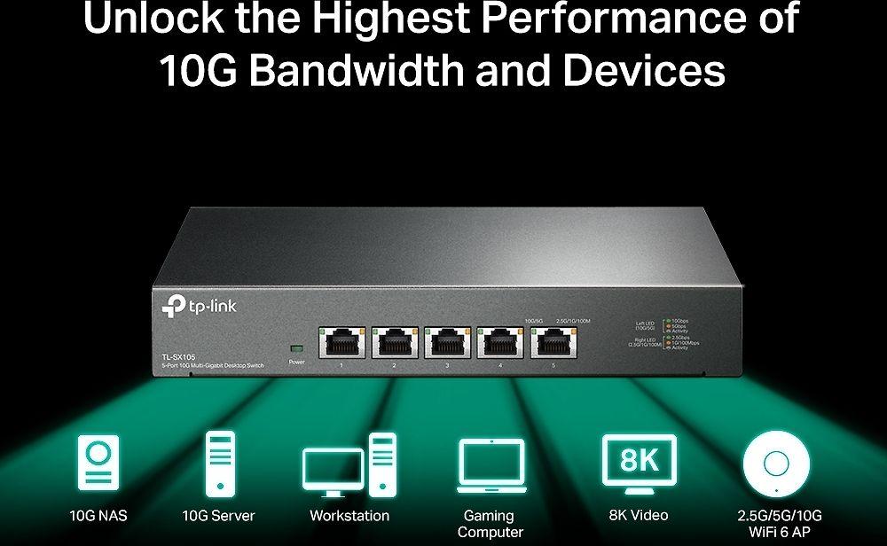 Šakotuvas TP-LINK TP-LINK komutatorius TL-SX105 TLSX105 (TL-SX105) (TLSX105)