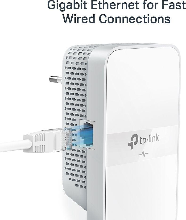 TP-LINK | AV1000 Gigabit Passthrough Powerline AC Wi-Fi rinkinys | TL-WPA7617 RINKINYS su TL-PA7017P | 10/100/1000 Mbit/s | Ethernet LAN (RJ-45) jungtys 2 | 802.11ac | 2,4 GHz/5,0 GHz | Wi-Fi duomenų perdavimo sparta (maks.) 300+867 Mbit/s | Papildomas lizdas