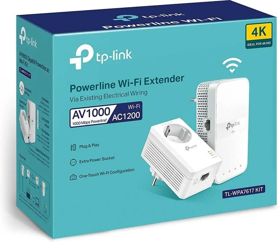 TP-LINK | AV1000 Gigabit Passthrough Powerline AC Wi-Fi rinkinys | TL-WPA7617 RINKINYS su TL-PA7017P | 10/100/1000 Mbit/s | Ethernet LAN (RJ-45) jungtys 2 | 802.11ac | 2,4 GHz/5,0 GHz | Wi-Fi duomenų perdavimo sparta (maks.) 300+867 Mbit/s | Papildomas lizdas