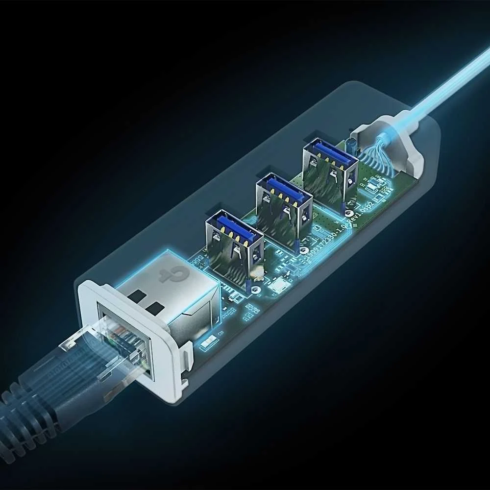 TP-Link UE330C adapterio vidinė komponentų sandara