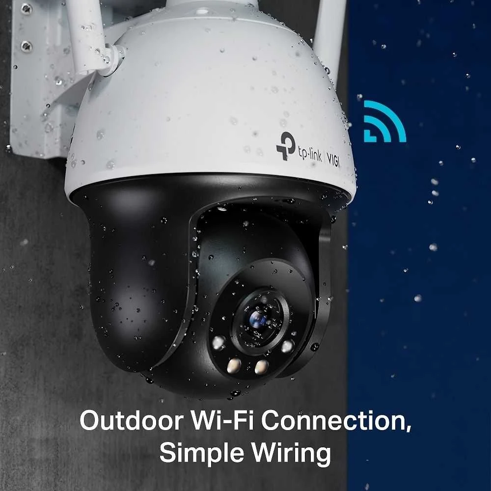TP-LINK | VIGI 4MP lauko visų spalvų Wi-Fi Pan Tilt tinklo kamera | VIGI C540-W | Kupolas | 4 MP | 4 mm | IP66 | H.265+/H.265/H.264+/H.264 | MicroSD