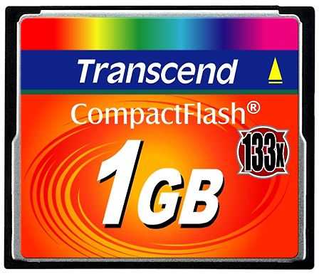 Atminties kortelė „Transcend Compact Flash“ 1 GB 133 kortelių