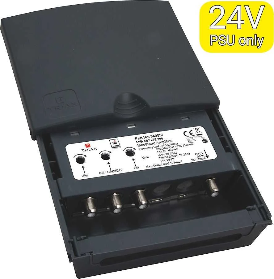 Triax MFA657 LTE apsaugotas stiebo stiprintuvas UHF / FM