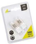 Trio G9 LED lempa, 3000 K, 300 lm, pakuotėje 2, reguliuojamas
