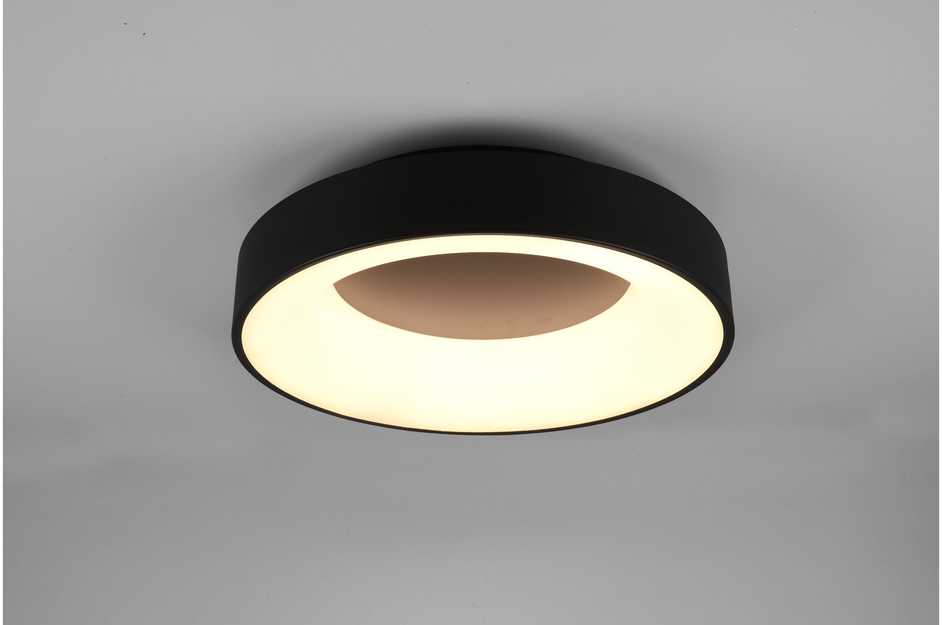 Lubinis šviestuvas Trio Girona -LED-plafondi, 45 cm, musta, 3100 lm, 3000 K, jungiklio reguliatorius