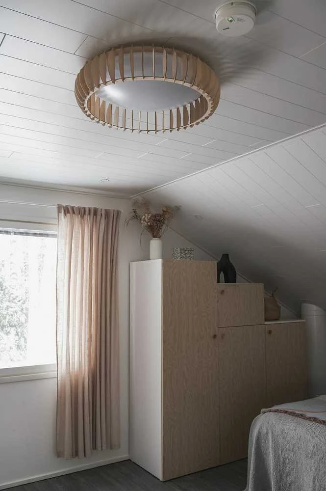 Trio Reality Monte LED lubinis šviestuvas, 60 cm, 4400 lm, medžio spalvos