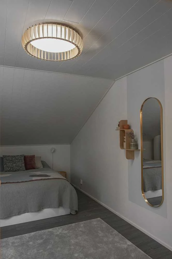 Trio Reality Monte LED lubinis šviestuvas, 60 cm, 4400 lm, medžio spalvos