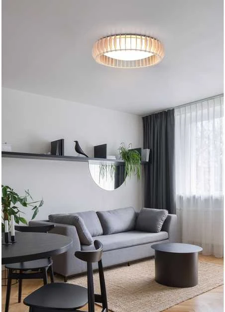 Trio Reality Monte LED lubinis šviestuvas, 60 cm, 4400 lm, medžio spalvos