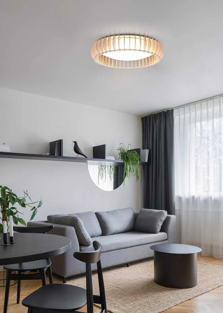 Trio Reality Monte LED lubinis šviestuvas, 60 cm, 4400 lm, medžio spalvos