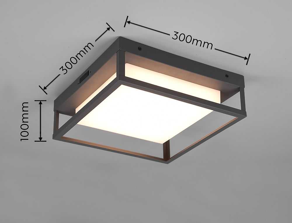 DELIGHT Trio Witham 677860142 lubinis šviestuvas lauko IP54 1x14W LED 2300-4000K antracitas