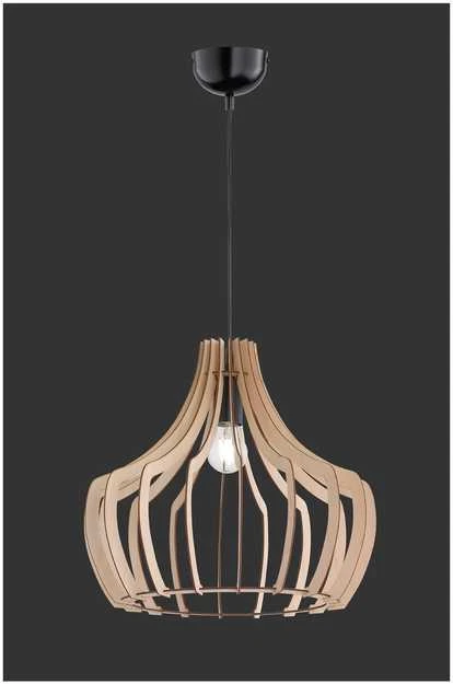 Lubinis šviestuvas Trio Wood -riippuvalaisin, E27, 44 cm, ruskea