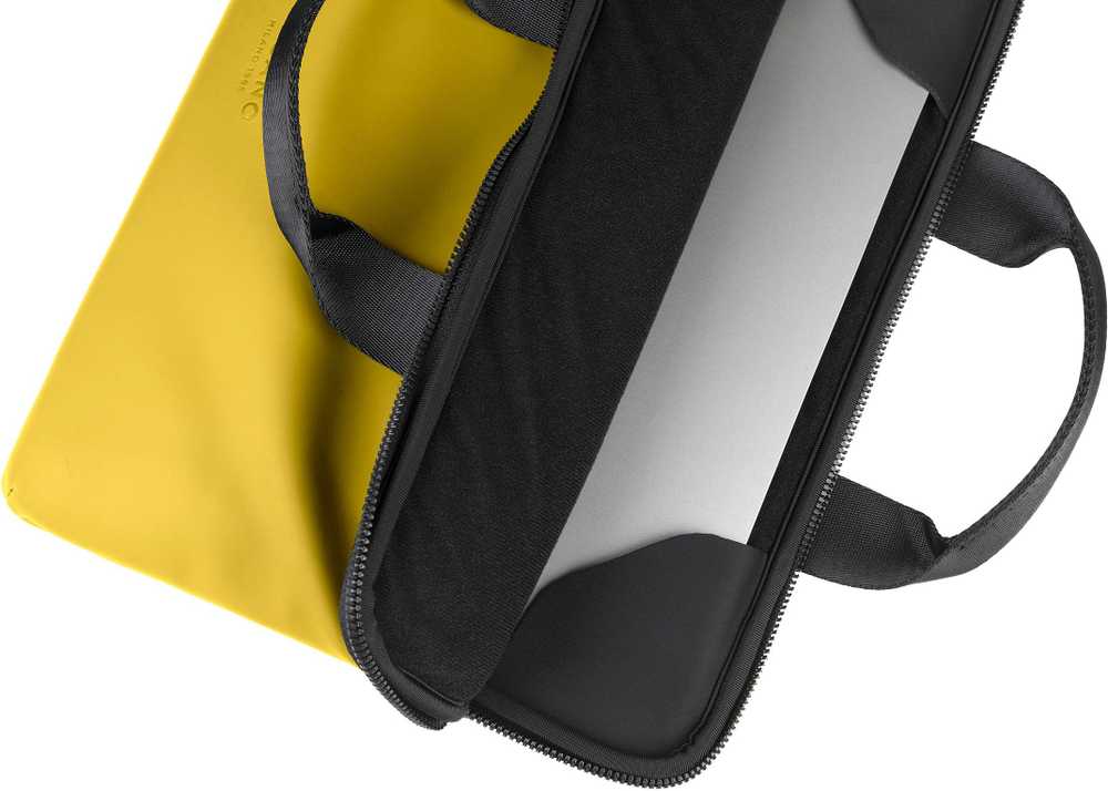 „Tucano Gommo“ nešiojamojo kompiuterio krepšys 14 colių įstrižainės „MacBook“ nešiojamajam kompiuteriui, geltonas