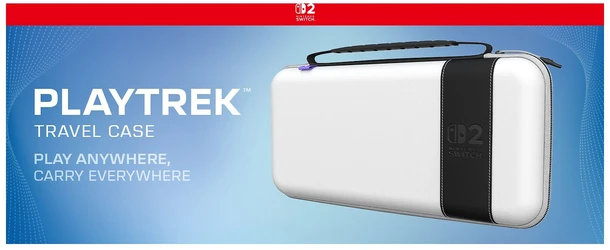 „Turtle Beach“ dėklas „PlayTrek“ kelioninis dėklas „Nintendo Switch 2“, žvaigždės baltumo