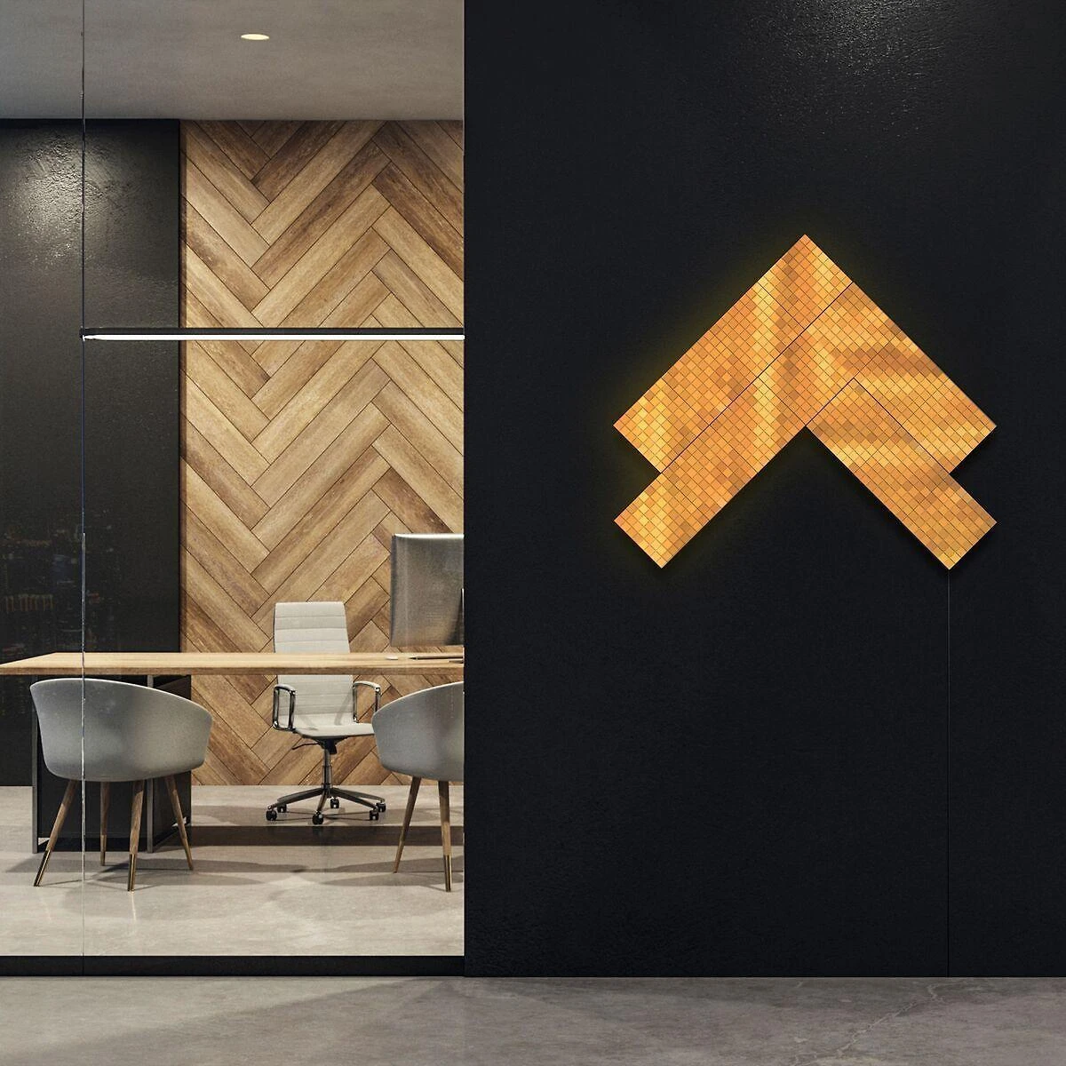 „Twinkly Squares“ išmaniųjų LED panelių išplėtimo paketas (3 panelės) RGB – 16 mln. spalvų