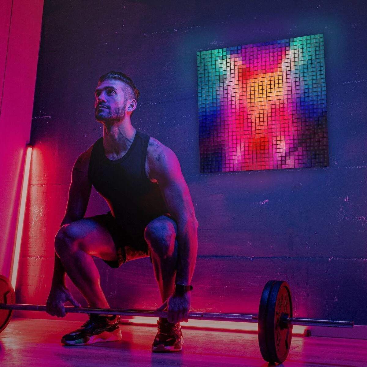 „Twinkly Squares“ išmaniųjų LED panelių išplėtimo paketas (3 panelės) RGB – 16 mln. spalvų