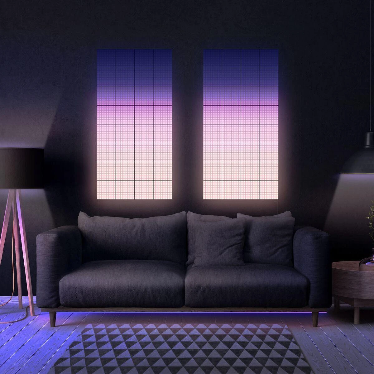„Twinkly Squares“ išmaniųjų LED panelių išplėtimo paketas (3 panelės) RGB – 16 mln. spalvų