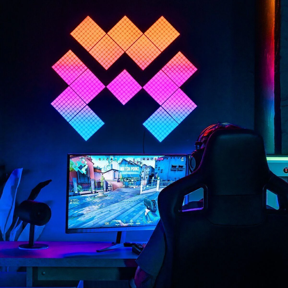 „Twinkly Squares“ išmaniųjų LED panelių išplėtimo paketas (3 panelės) RGB – 16 mln. spalvų