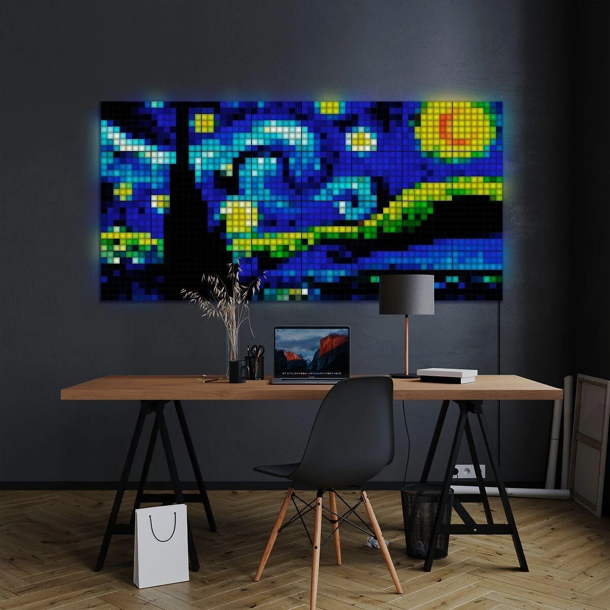 „Twinkly Squares“ išmaniųjų LED panelių išplėtimo paketas (3 panelės) RGB – 16 mln. spalvų