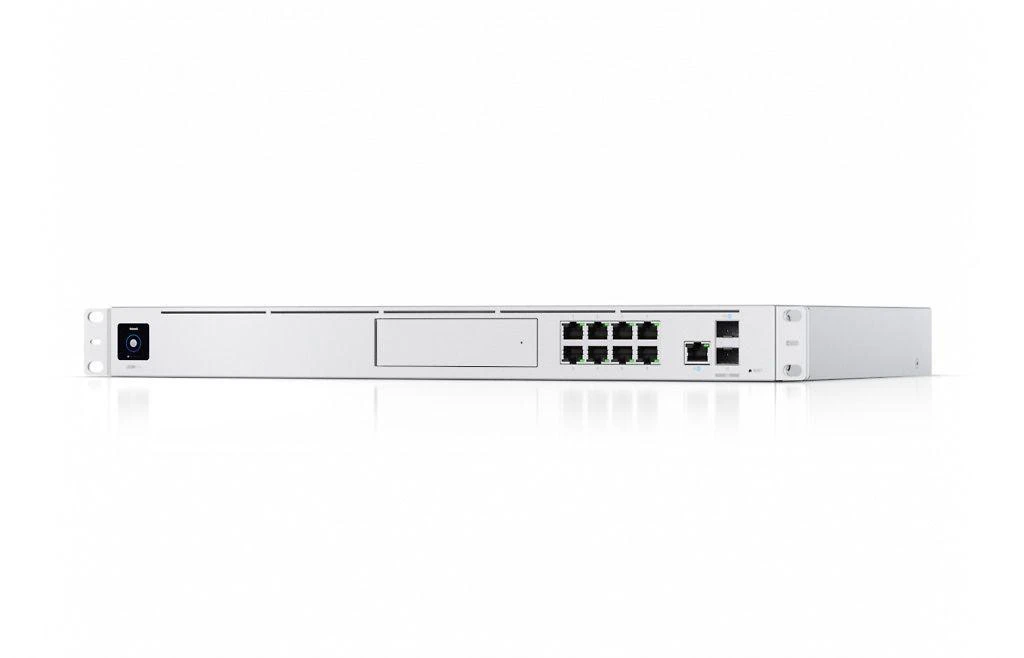 Šakotuvas UBIQUITI UDM-PRO UNIFI DREAM MACHINE 8 PORT SWITCH DAUGIŲ PROGRAMŲ SISTEMA SU 3,5 HDD IŠPLĖTIMU DUAL WAN 10G SFP+ IR 1G RJ45