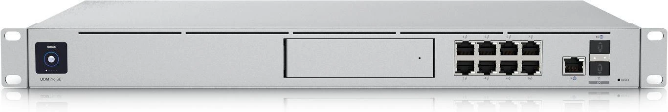 Šakotuvas Ubiquiti | „Viskas viename“ maršrutizatorius ir apsaugos šliuzas | UDM-SE | Nėra „Wi-Fi“ | 10/100/1000/2500 Mbit/s | Ethernet LAN (RJ-45) jungtys 8 | Palaikomas tinklelis | MU-MiMO Ne | Nėra mobiliojo plačiajuosčio ryšio
