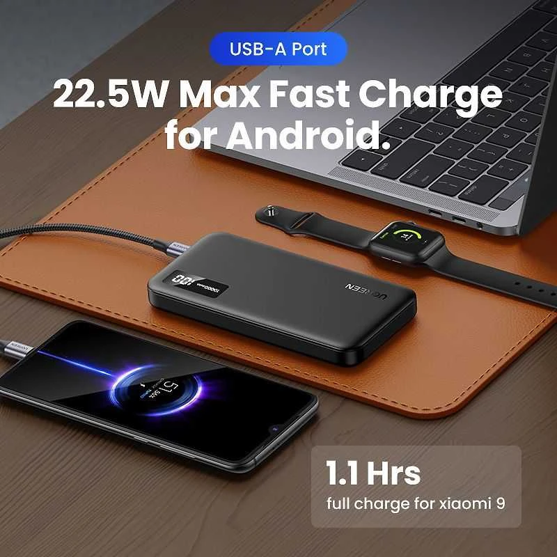LiPo išorinis akumuliatorius (Powerbank) 10000mAh 22.5W USB-C, USB PB311 UGREEN