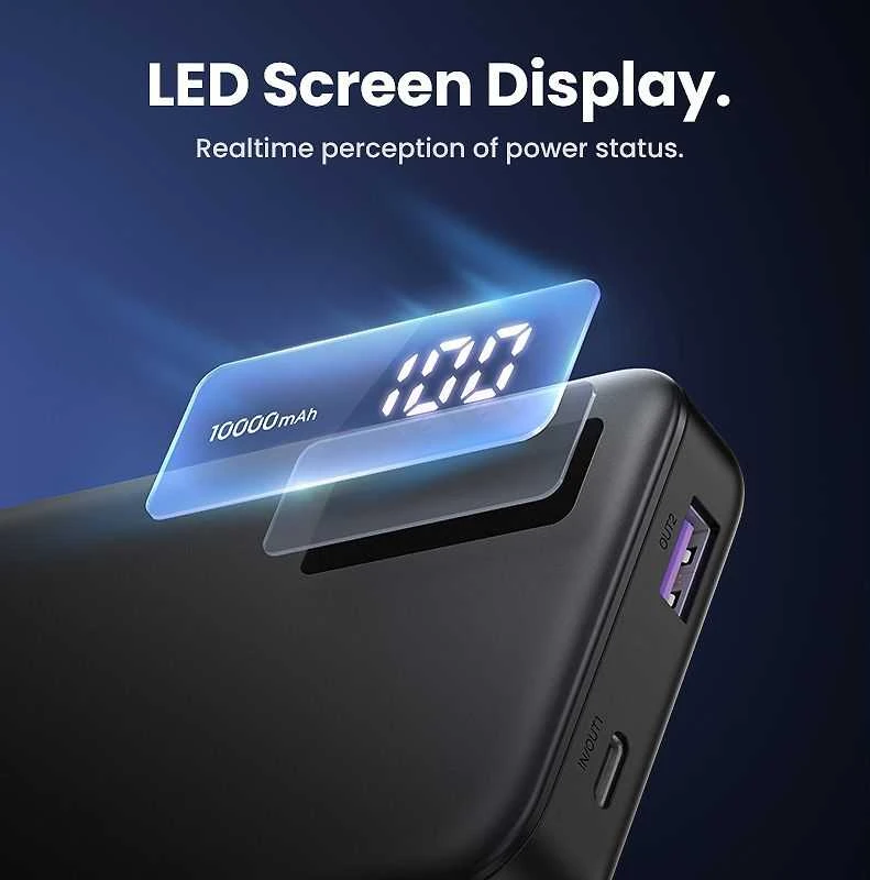 LiPo išorinis akumuliatorius (Powerbank) 10000mAh 22.5W USB-C, USB PB311 UGREEN