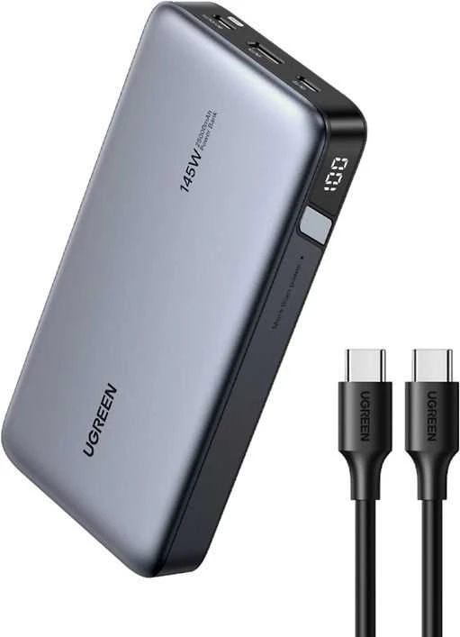 Nešiojamas įkroviklis UGREEN Powerbank 145W nešiojamajam kompiuteriui - 3 jungtys / 25000mAh