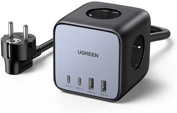 Pakrovėjas UGREEN CD268, 65 W, 1.8 m/ kubas EU  (juodas)