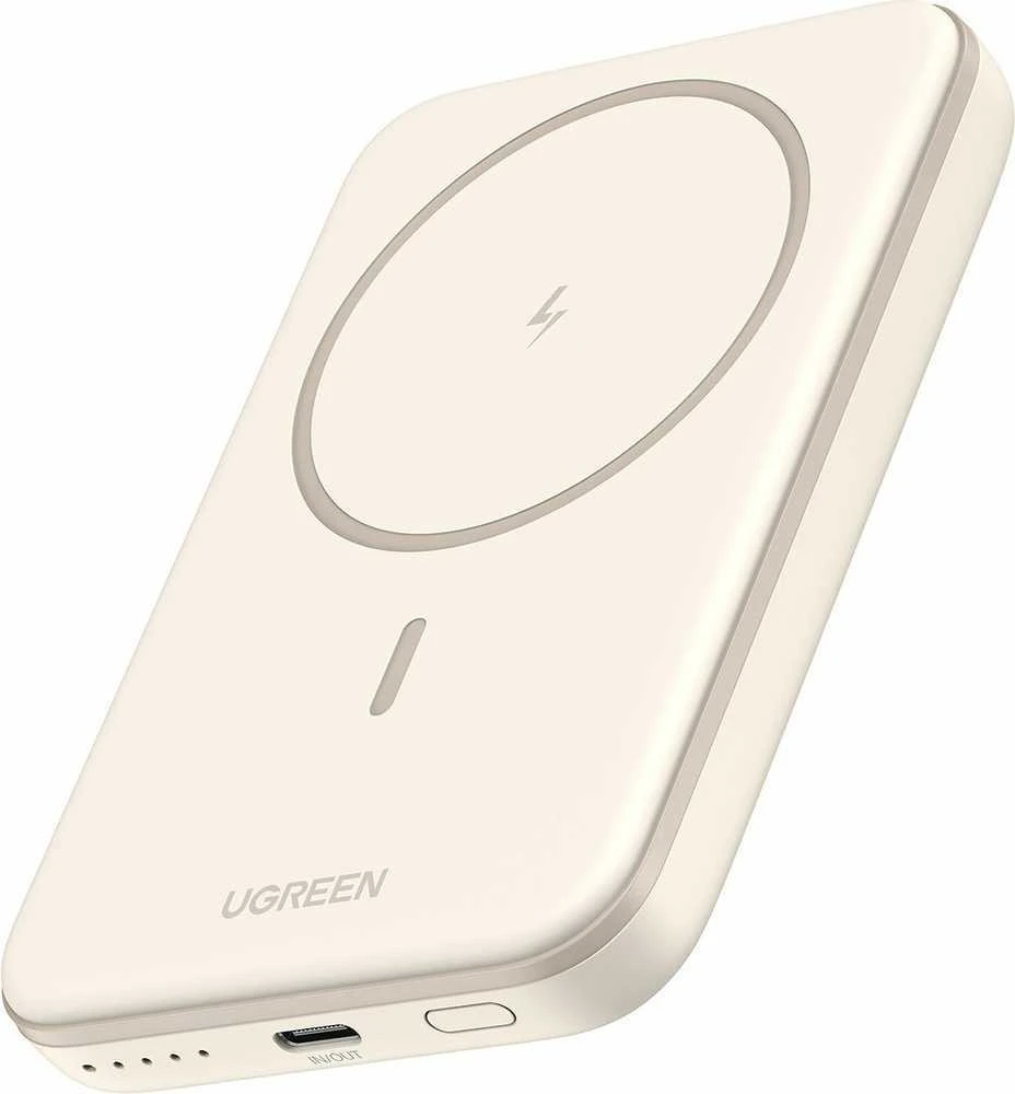 LiPo išorinis akumuliatorius (Powerbank) 5000mAh 15W bevielis QI 7.5W, su magnetu Magsafe PB560 UGREEN