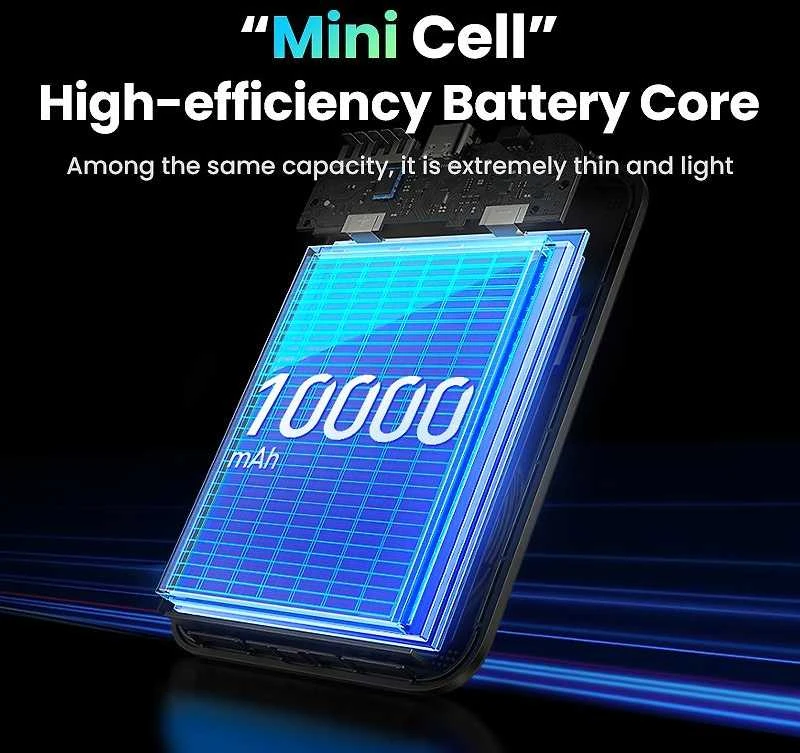 Powerbank UGREEN PB561, 10000mAh, 20W, PD3.0, PD2.0, FCP, AFC, BC1.2, juodas
